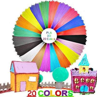 Zdjęcie produktu dla Wkład do długopisu 3D w 20 kolorach, filament PLA, średnica 1,75 mm, 5 metrów na kolor, 0,33 kg