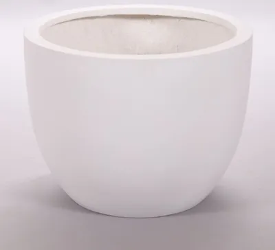 Produktbild von Elegant Einrichten | Pflanzkübel | Fiberglas | rund konisch | D60xH46,5cm | Perlmutt Weiß.