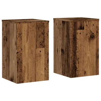 Obrázek produktu pro vidaXL Stojan na rostliny 2 ks. Vzhled rekultivovaného dřeva 30x30x50 cm materiál na bázi dřeva