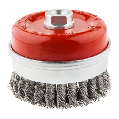 Obrázek produktu pro Zesílený drátěný kartáč GRAPHITE 100 mm x M14, INOX