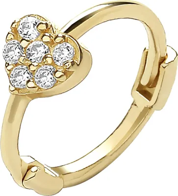 Image de Boucle d’oreille cartilage unique Femme Coeur Or 375/1000 avec Oxyde de Zirconium; TRS32831