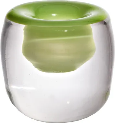 Produktbild von Kerzenhalter Drop Freestyle (6cm), grün, aus Kristallglas