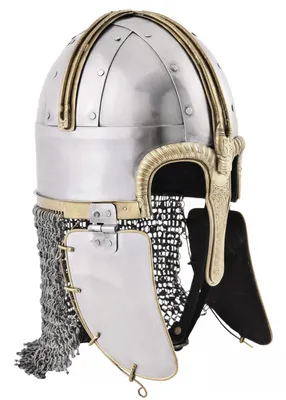 Produktbild von Coppergate Helm, mit vernieteter Kettenbrünne, 1,6 mm Stahl