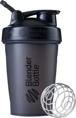 Obrázok produktu pre Klasický šejker s viečkom, ideálny na proteínové nápoje, fľaša na vodu, 400 ml, čierna