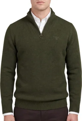 Produktbild von Gestrickter Half-Zip-Pullover Barbour grün Wolle