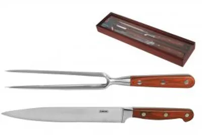 Immagine prodotto di HOMe Set Coltello E Forchetta Manico Legno