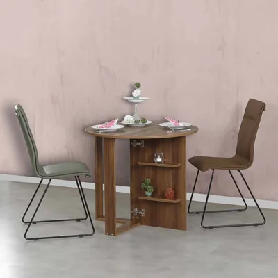 Obrázok produktu pre Skye Decor, Middle- Middle CMY, farba orech, konferenčné stolíky, 77x90x45 cm, 100% melamínom potiahnutá drevotrieska