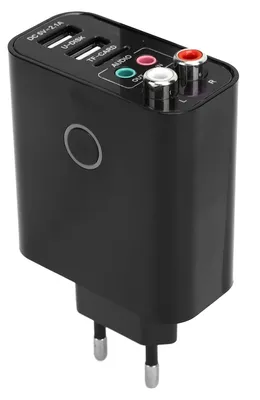 Image de Émetteur FM - Adaptateur audio sans fil - Bluetooth 5.0 - Prise E.U. - Convient pour appareils électriques - Fonction 2 en 1