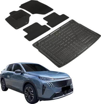 Obrázek produktu pro Sada Velurových Koberců a Vaničky do Kufru pro Peugeot 3008  2024- Crossover