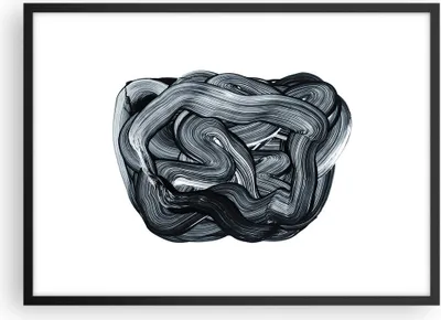 Produktbild von Gerahmtes Poster - Schwarzer Rahmen - Abstraktion schwarz verschwommen - 70x50 cm - Wand Bild - Wanddeko - Wandbilder - Kunstposter - Wandposter - Bilderrahmen - Bilder - Kunstdruck - P2BAA70x50-4874