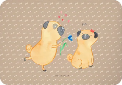 Produktbild von Mr. & Mrs. Panda magnet Mops Verliebt - Hundeglück - Geschenk, zettelhalter, Sprüche, wandmagnet, Hund, Partner, Dekomagnet, whiteboardmagnet, Kühlschrankmagnet, Liebe