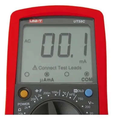 Produktbild von Multimeter Digital UT58C 1000Vdc 750Vac 20Adc/ac