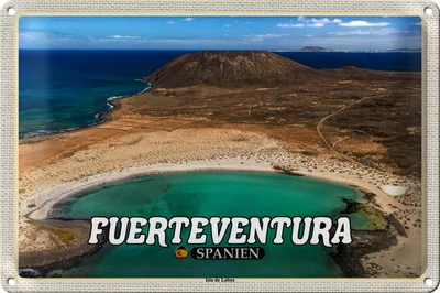 Produktbild von Blechschild Reise 18x12cm Fuerteventura Spanien Isla de Lobos Insel