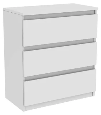 Produktbild von Weiße Kommode für das Wohnzimmer mit Schubladen, 70 cm, 3 Schubladen HERSTELLER