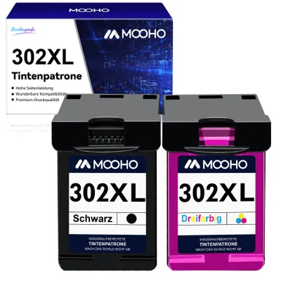 Produktbild von 2x 302 XL ersetzt für HP 302 Druckerpatrone Deskjet 3630 3633 3634 3636 Envy 4520 4522 4524 4525 4527 OfficeJet 3830 3831 3832 3833 5220 5230 5232