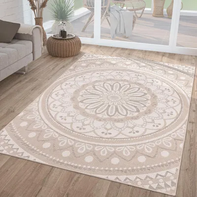 Produktbild von TT Home In-& Outdoorteppich Wetterfest Garten Orientalisches Marokkanisches Boho Design Größe 80x150 cm