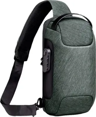 Immagine prodotto di Borsa a tracolla con ricarica USB IS-36234 - Verde KP36234
