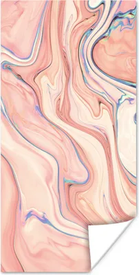 Produktbild von MuchoWow® Poster Marmor - Pastell - Rosa - Blau - Marmoroptik - Abstrakt 60x120 cm - Wandschmuck