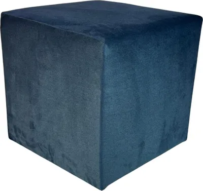 Zdjęcie produktu dla Pufa ELEMENT 40x40 cm kwadratowa trudnopalny welur łatwoczyszczący do sypialni salonu granatowa