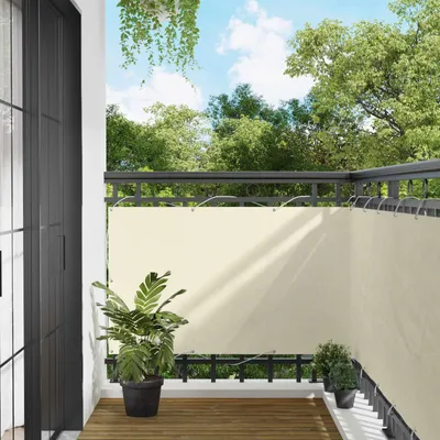 Obrázek produktu pro Balkonová clona Krémová 100 x 400 cm Oxford látka