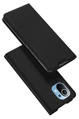 Zdjęcie produktu dla Etui książkowe Dux Ducis kompatybilne z XIAOMI MI 11 etui na telefon z funkcją podstawki i miejscem na karty, czarne