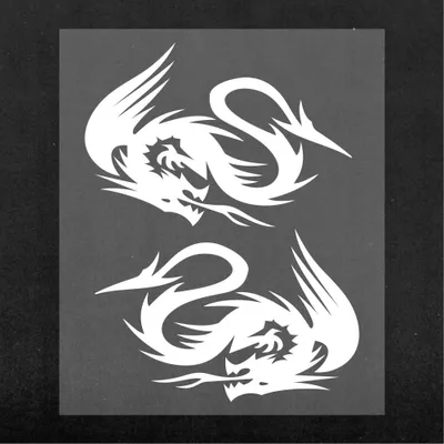 Obrázek produktu pro Samolepka Dragon White 10x12cm