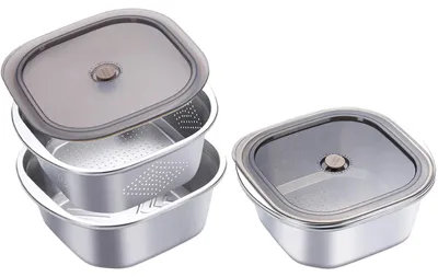 Küchensieb Edelstahl 3600 ml mit Deckel, Pastasieb