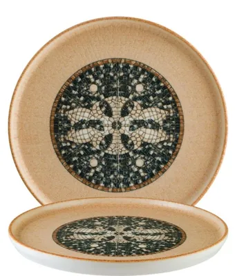 Produktbild von Mesopotamia Mosaic Wood Hygge Teller flach 22cm - 6 Stück