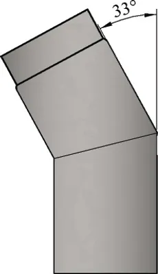 Produktbild von Rauchrohrbogen aus Stahlblech (Stärke 2 mm) schwarz
