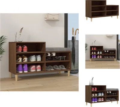 Obrázok produktu pre vidaXL Regál na topánky hnedý dubový vzhľad 102x36x60 cm materiál na báze dreva - Regály a skrine na topánky