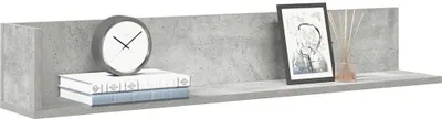 Productafbeelding van Maison Exclusive - Wandplanken, 2 stuks, betonkleur, 100x16,5x16,5 cm, houtvezelplaat