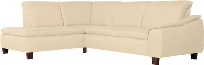 Produktbild von Max Winzer Ecksofa links mit Sofa 2,5-Sitzer rechts Aaron - Flachgewebe beige - Maße: 247 x 187 x 82 cm
