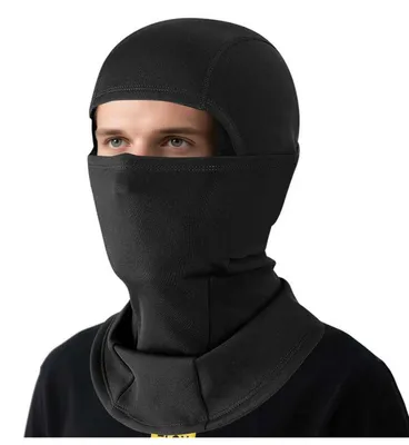 Zdjęcie produktu dla Czapka termoaktywna motocyklowa zimowa, maska narciarska z polaru, ciepła osłona twarzy, wiatroodporna czapka, idealna do jazdy na rowerze, nart, snowboardzie. Dla mężczyzn i kobiet. Kolor: czarny