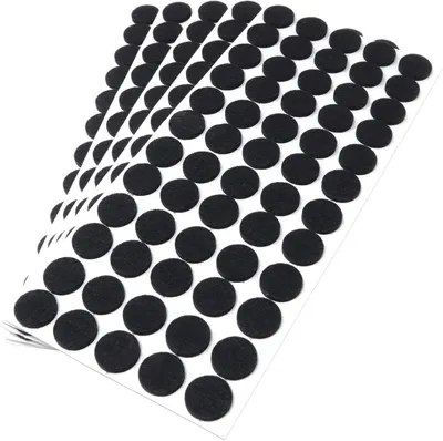 Produktbild von 300 selbstklebende Filzgleiter in Schwarz, Ø 20 mm, rund, Möbel- und Bodengleiter aus 3,5 mm dickem Filz