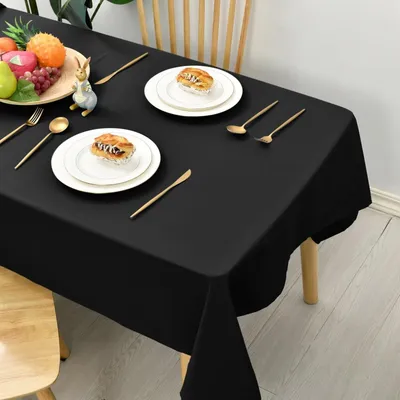Produktbild von Wasserabweisendes Tischdecken Schwarz 140 x 300 cm