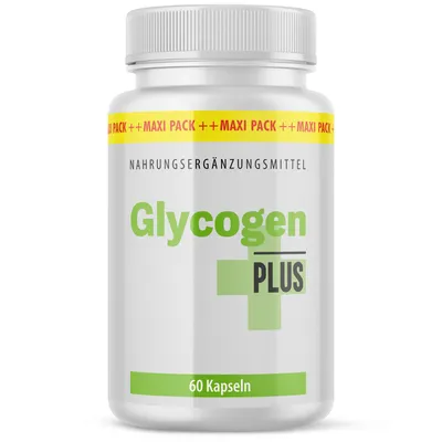 Produktbild von Glycogen Plus+ Kapseln | für dein Wohlbefinden | im 1-Monats-Vorrat | Inhalt 60 Kapseln