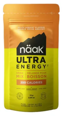 Image de Boisson énergétique Naak Energy Drink Mix, sachet individuel, pêche-abricot, 72 g