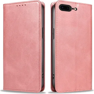 Produktbild von Handyhülle für Apple iPhone 7 Plus / 8 Plus Kunstleder Flip Cover Hülle Handytasche Case Kartenfach Farbe: Rosa