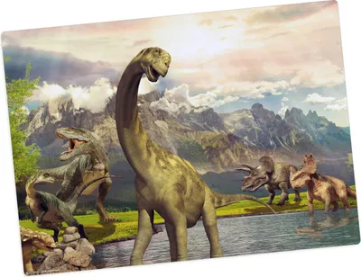 Produktbild von Tischset | Platzset abwaschbar für Kinder – Dinosaurier – 44 x 32 cm – premium Vinyl –  Germany – Jungen – grün