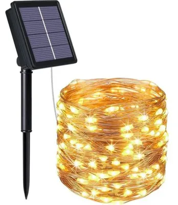 Produktbild von 22 m lange Solar-Lichterkette mit 200 LEDs für Garten Terrasse, für Garten Terrasse