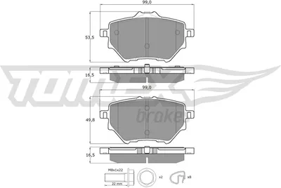 Produktbild von TOMEX brakes Bremsbeläge Satz Hinten Bremsklötze für OPEL Corsa F TX 18-36