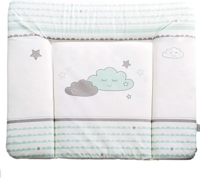Produktbild von roba Wickelauflage 'Happy Cloud', weiche Wickelunterlage 85x75 cm, Wickeltischauflage Polyurethanbeschichtet
