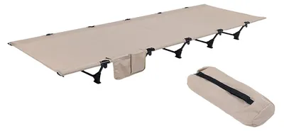 Image de Lit de camping pliable en aluminium, compact et durable