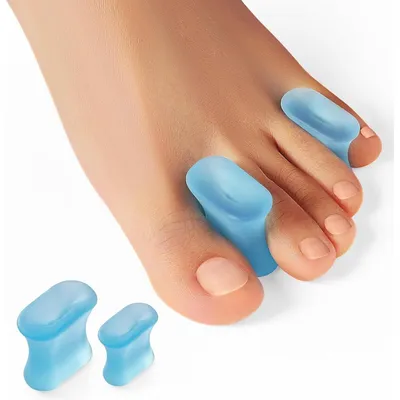 Produktbild von Verbesserte Gel-Zehenspreizer – 12 Stück zur Linderung von Hallux Valgus (Ballenzeh)