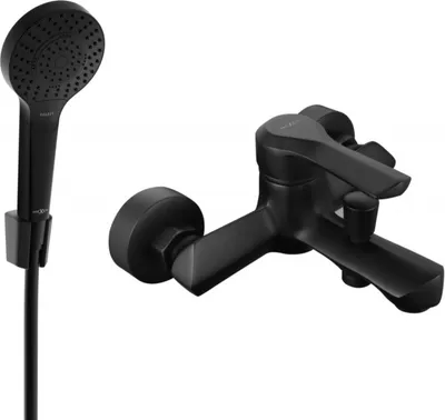 Produktbild von Mexen Sabre R05 Wannenbatterie mit Brausegarnitur, Schwarz - 7213R05-70