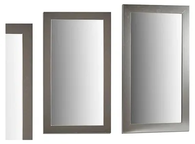 Wandspiegel aus Holz, silber, 64,5 x 84,5 cm
