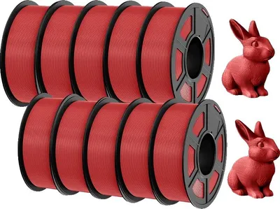 Produktbild von 3D-Drucker-Filament, umweltfreundliches Material, hohe Druckerfolgsquote, PETG Rot