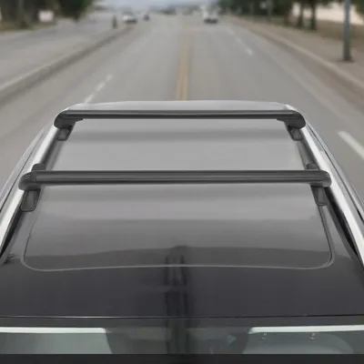 Produktbild von Autodachträger, hohe Tragfähigkeit, einfache Installation, schwarz