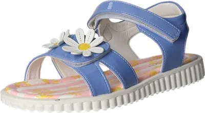 Produktbild von girlZ onlY Kinder-Mädchen-Sandalette Blau-Weiß-Gelb, Farbe:blau, EU Größe:29