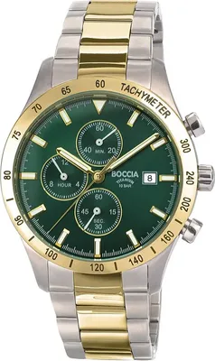 Boccia 3739-05 Herren-Chronograph Titan Grün 1